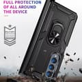 Miniatyrbild 2 av 6: Samsung Galaxy Z Fold 6 - Stötsäker Ring Armor Stand Slimmt mobilskal Röd