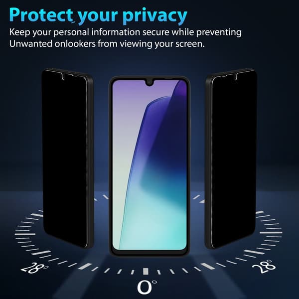 2-Pack Xiaomi Redmi 14C Privacy Skærmbeskyttelse & 1-Pack linsebeskyttelse - Hærdet Glas 9H - Super kvalitet 3D