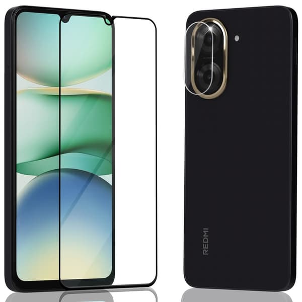 1-Pack Xiaomi Redmi A5 Skärmskydd & 1-Pack linsskydd - Härdat Glas 9H - Super kvalitet 3D