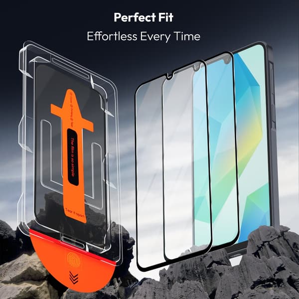 1-PACK Samsung A16 Skærmbeskytter & 1-PACK linsebeskytter - Hærdet Glas | [Automatisk Installation] - Boblefri
