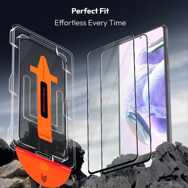 1-PACK Xiaomi Redmi Note 12 Pro 5G Skærmbeskytter & 1-PACK linsebeskytter - Hærdet Glas | [Automatisk Installation] - Boblefri