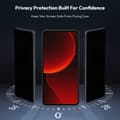 Miniatyrbillede 2 af 8: 2-PACK Xiaomi 13T Pro Privacy Skærmbeskytter & 2-PACK linsebeskytter - Hærdet Glas | [Automatisk Installation] - Boblefri