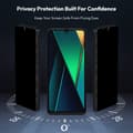 Miniatyrbillede 2 af 8: 2-PACK Xiaomi Poco C75 Privacy Skærmbeskytter & 1-PACK linsebeskytter - Hærdet Glas | [Automatisk Installation] - Boblefri