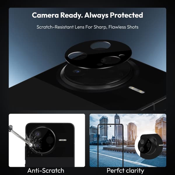 1-PACK Xiaomi Poco F7 Pro Skærmbeskytter & 1-PACK linsebeskytter - Hærdet Glas | [Automatisk Installation] - Boblefri