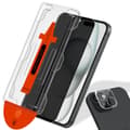 Miniatyrbillede 1 af 8: 1-PACK Iphone 15 Privacy Skærmbeskytter & 1-PACK linsebeskytter - Hærdet Glas | [Automatisk Installation] - Boblefri