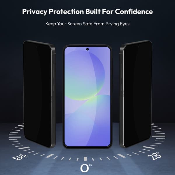2-PACK Samsung A36 Privacy Skærmbeskytter - Hærdet Glas | [Automatisk Installation] - Boblefri