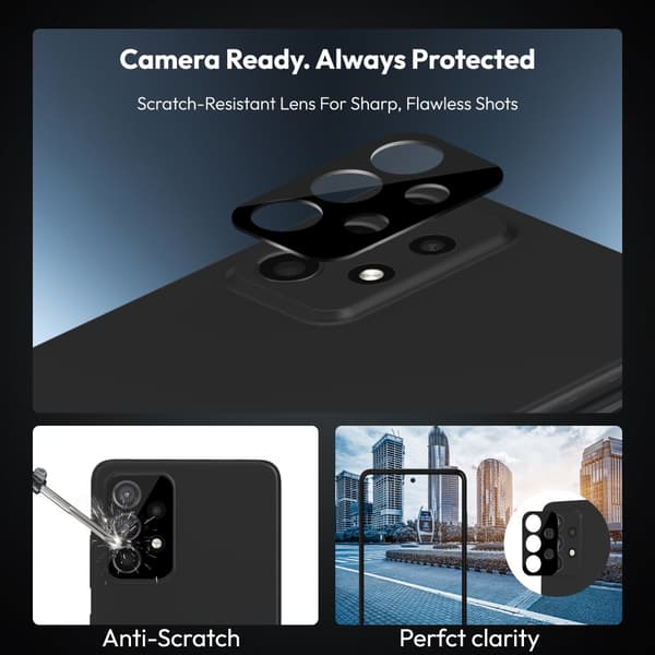 2-PACK Samsung A52 Privacy Skærmbeskytter & 1-PACK linsebeskytter - Hærdet Glas | [Automatisk Installation] - Boblefri