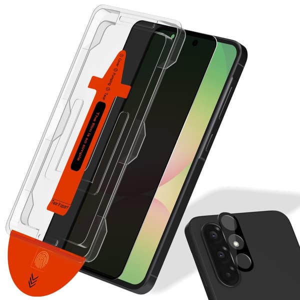 1-Pack Samsung A56 Privacy Skärmskydd & 1-Pack linsskydd - Härdat Glas | [Automatisk Installation] - Bubbelfritt