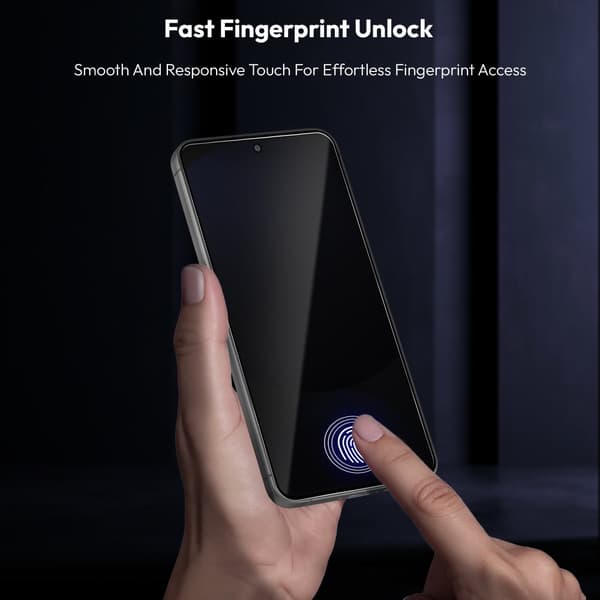 2-PACK Samsung S24 FE Privacy Skærmbeskytter & 1-PACK linsebeskytter - Hærdet Glas | [Automatisk Installation] - Boblefri