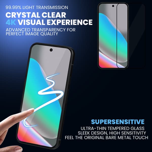 2-Pack Google Pixel 10 Skærmbeskyttelse & 2-Pack linsebeskyttelse - Hærdet Glas 9H - Super kvalitet 3D