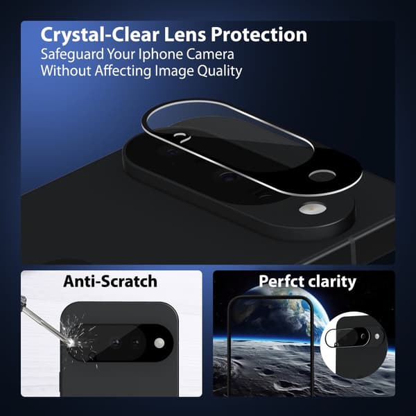 2-Pack Google Pixel 10 Skærmbeskyttelse & 2-Pack linsebeskyttelse - Hærdet Glas 9H - Super kvalitet 3D