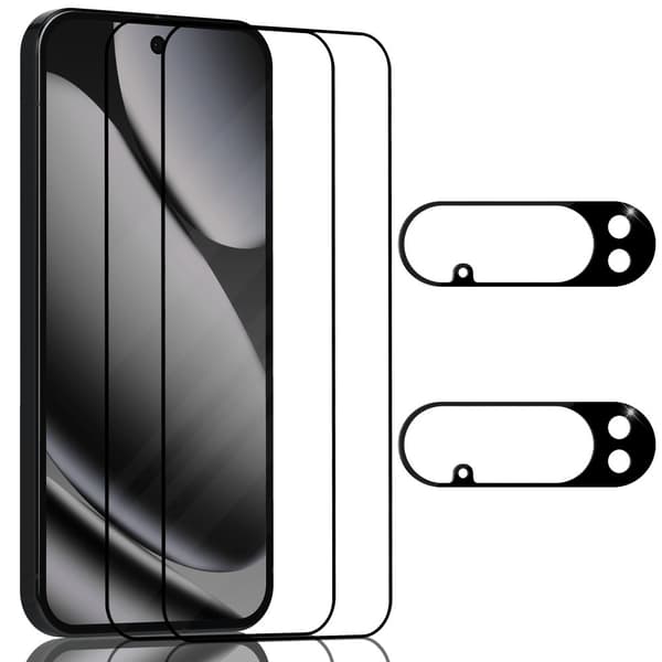 2-Pack Google Pixel 10 Pro XL Skärmskydd & 2-Pack linsskydd - Härdat Glas 9H - Super kvalitet 3D