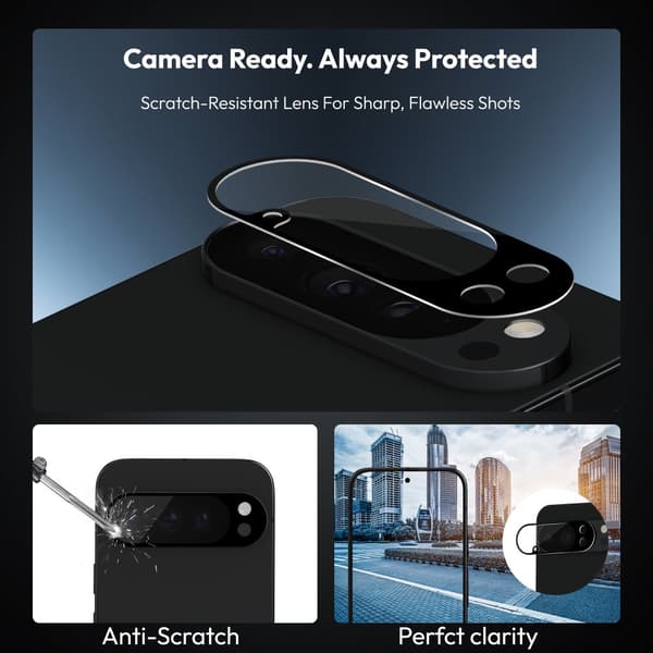 2-PACK Google Pixel 10 Pro XL Näytönsuoja & 1-PACK linssinsuoja - Karkaistu Lasi | [Automaattinen Asennus] - Kuplaton
