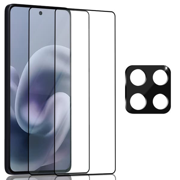 2-Pack Motorola Moto G86 Power Skärmskydd & 1-Pack linsskydd - Härdat Glas 9H - Super kvalitet 3D