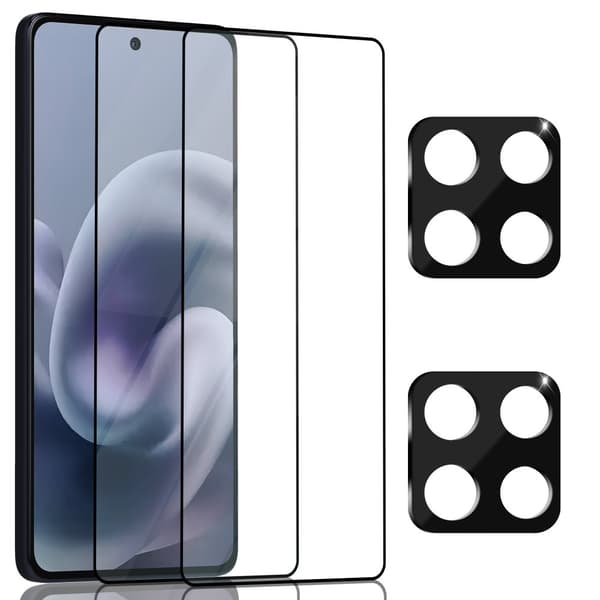 2-Pack Motorola Moto G86 Power Skärmskydd & 2-Pack linsskydd - Härdat Glas 9H - Super kvalitet 3D