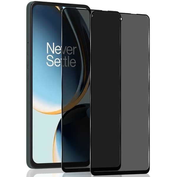 2-Pack OnePlus Nord CE 3 Lite 5G Privacy Skärmskydd - Härdat Glas 9H - Super kvalitet 3D