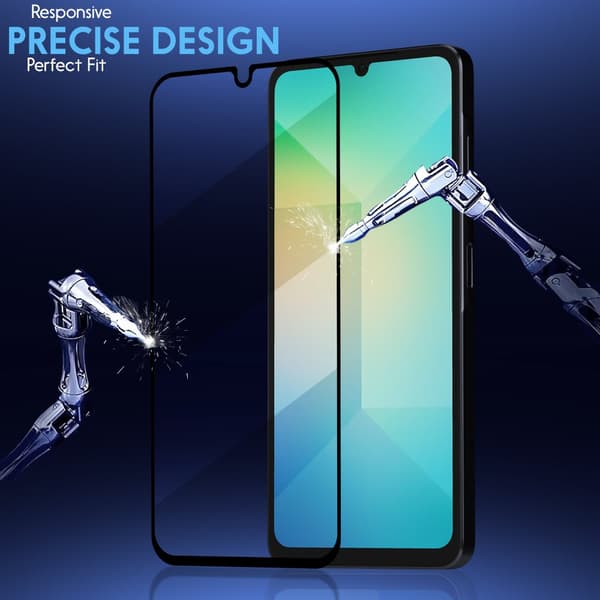1-Pack Samsung A06 Skærmbeskyttelse & 1-Pack linsebeskyttelse - Hærdet Glas 9H - Super kvalitet 3D
