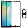 Miniatyrbillede 1 af 7: 2-Pack Samsung A06 Skærmbeskyttelse & 1-Pack linsebeskyttelse - Hærdet Glas 9H - Super kvalitet 3D