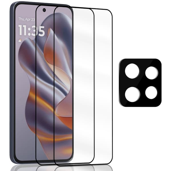 2-Pack Motorola Edge 60 Neo Skärmskydd & 1-Pack linsskydd - Härdat Glas 9H - Super kvalitet 3D