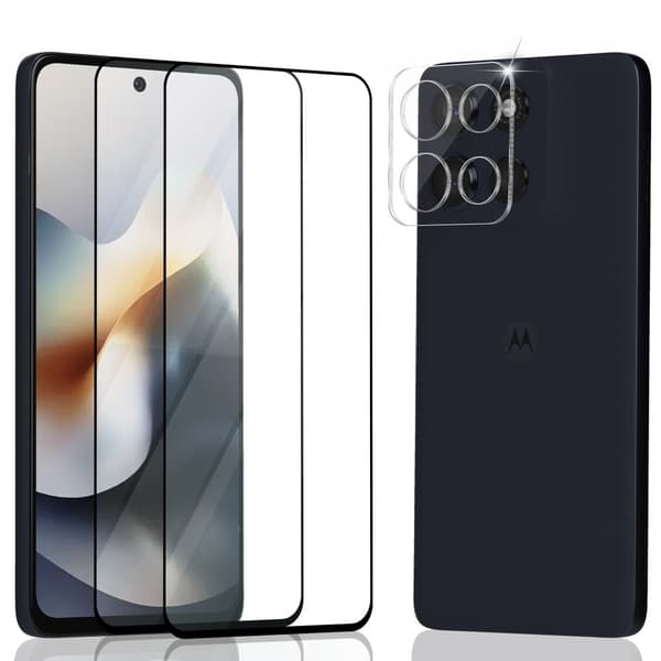 2-Pack Motorola Moto G56 Skärmskydd & 1-Pack linsskydd - Härdat Glas 9H - Super kvalitet 3D