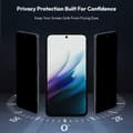 Miniatyrbillede 2 af 8: 2-PACK Xiaomi Redmi 15 4G Privacy Skærmbeskytter & 1-PACK linsebeskytter - Hærdet Glas | [Automatisk Installation] - Boblefri