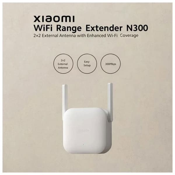 WiFi-repeater - XIAOMI - N300 - 300 Mbps - 2,4 GHz - Kompakt design