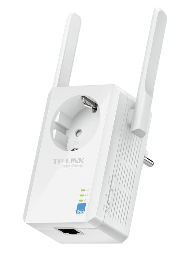 TP-LINK TL-WA860RE Trådlös signalförstärkare med eluttag, 300Mb/s Vit