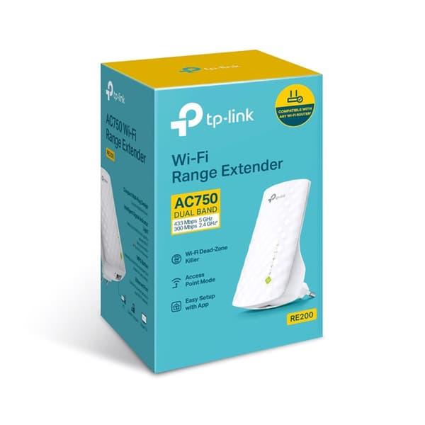 TP-LINK Universal AC-750 Dual Band TL-RE200 trådløs forstærker