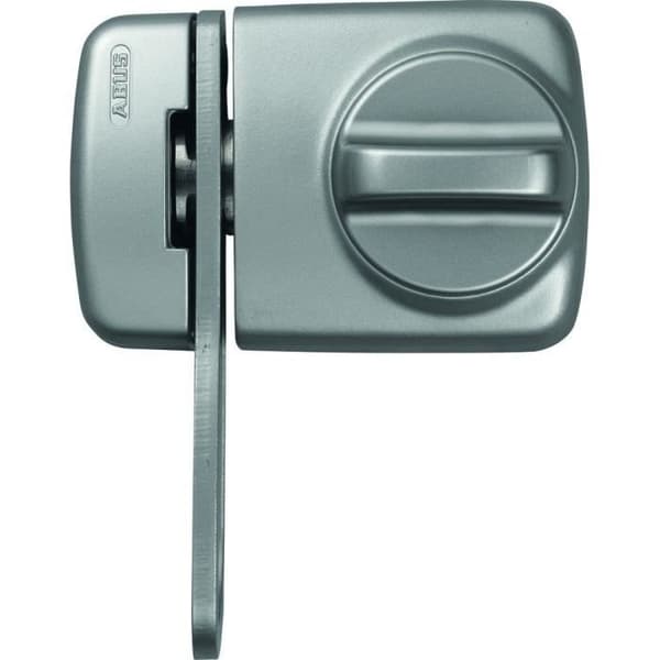 Abus 7530 S Dörrlås med knapp för tunna dörrar Silver - 589249