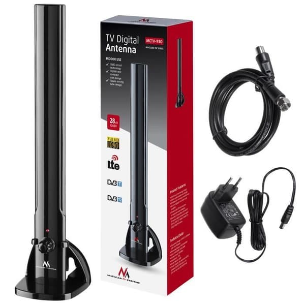 Inomhus-TV-antenn HDTV-radioantenn DVB-T2 HEVC LTE DAB FM-förstärkare