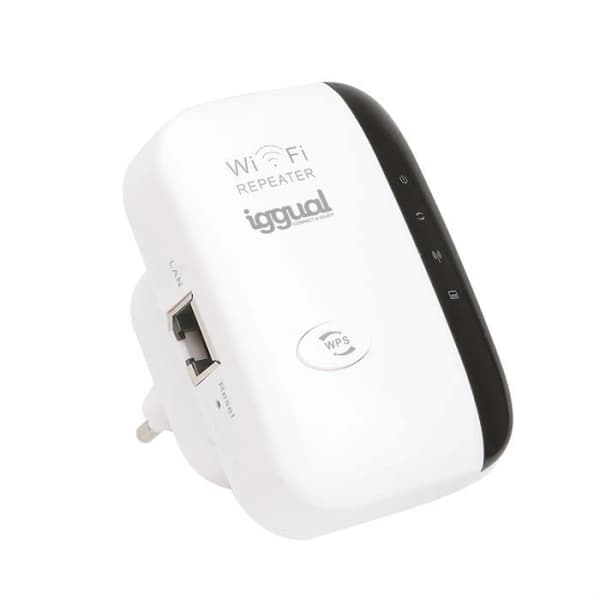 Wifi-förstärkare - Iggual - IGG316665 - 300 Mbps - Repeater - RJ45-port Vit