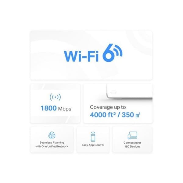 Nätverksystem - MERCUSYS - HALO H70X - Dubbelband (2,4 GHz / 5 GHz) - Wi-Fi 6 (802.11ax) - 2-PACK