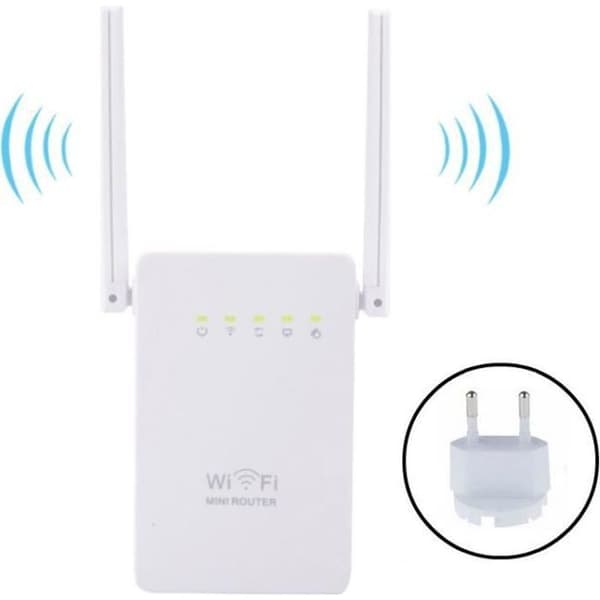 Dubbel antenn 300M trådlös routerförlängare WIFI Signal Booster Network Repeater