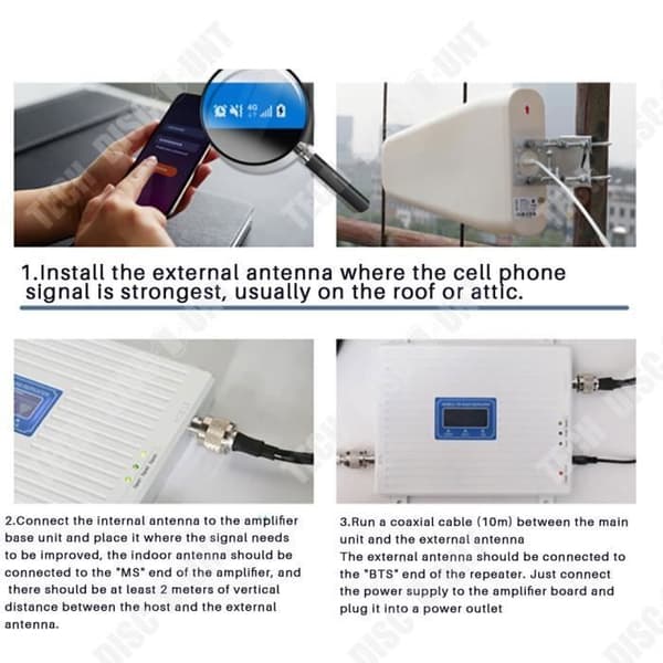 TD® Mobiltelefon Signalförstärkare LCD Display Repeater Låg strålning Bred täckning