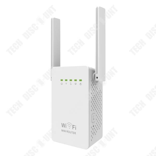 TD® 300M Trådlös Repeater Dubbel Antenn Dual Port Nätverk WIFI Signal Booster Router Booster Extender