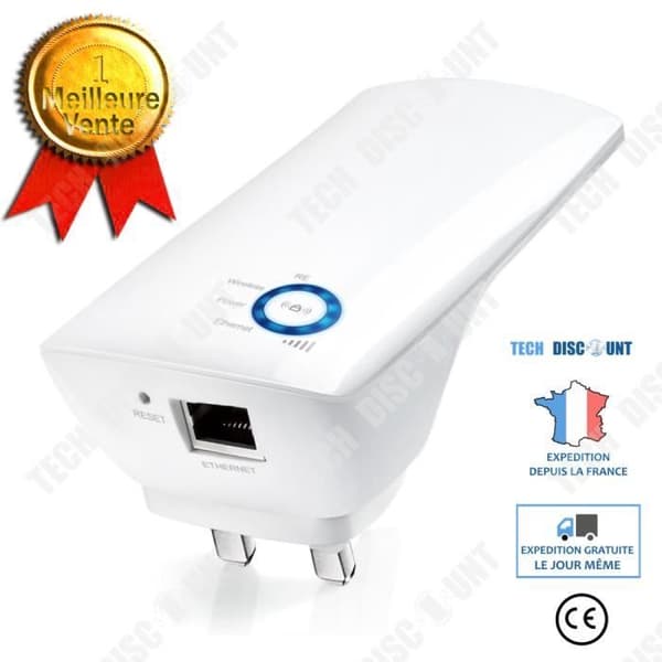 TD® Universal Wi-Fi Repeater N 300 Mbps Ethernet-port -WA850RE