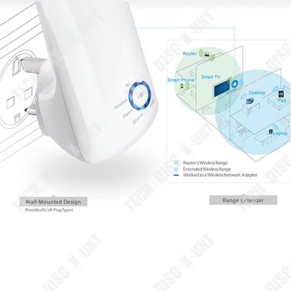 TD® Home Wireless Network Repeater, bred WiFi-signaltäckning, High Speed Stability Amplifier Extender
