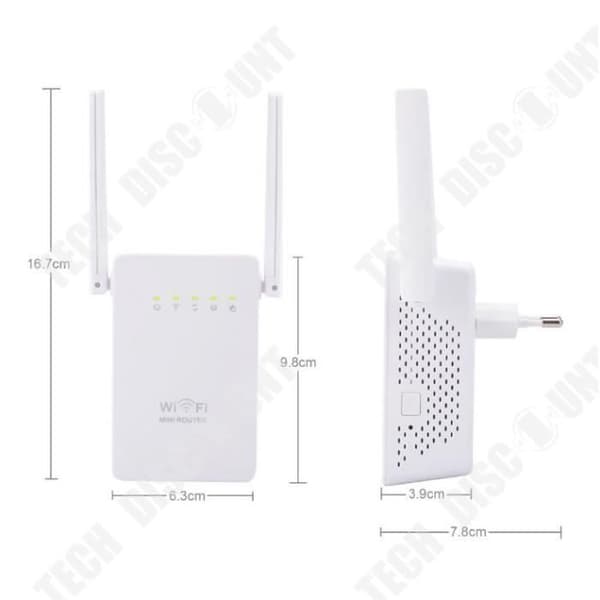 TD® Wireless Repeater 300M Ny Dual Antenn Dual Network Port WIFI Repeater Signal Trådlös Booster
