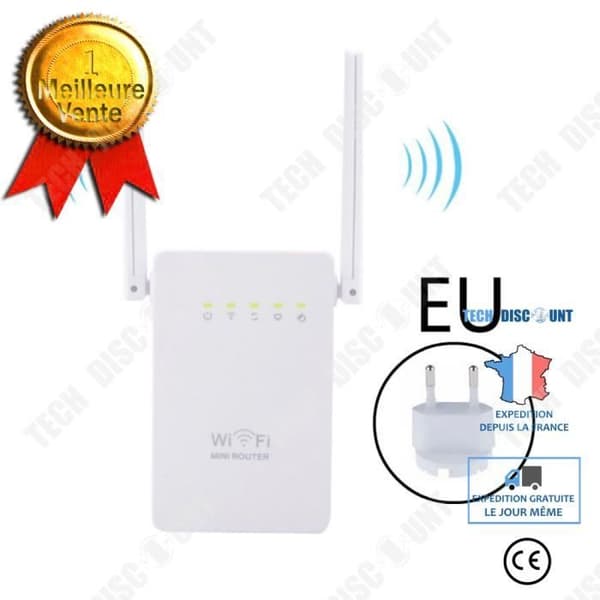 TD® 300M Network Repeater Trådlös Repeater Dubbel antenn WiFi-signalförstärkare