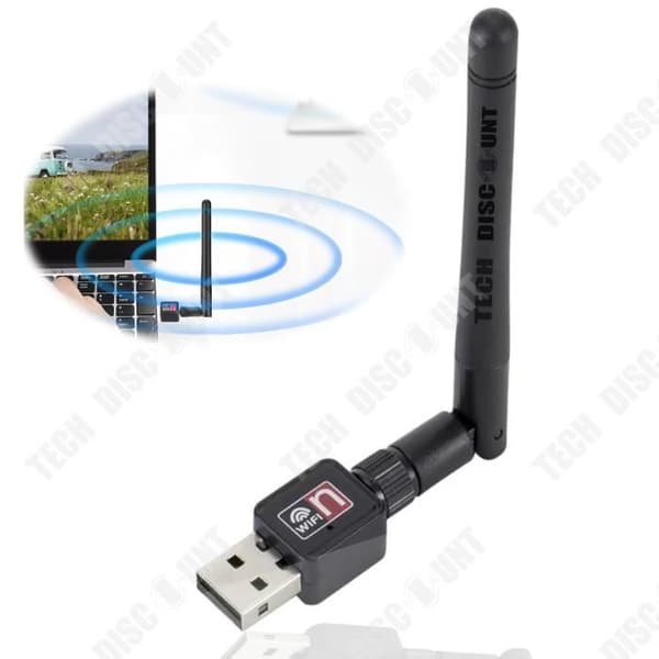 TD® USB wifi 150M trådlöst nätverkskort extern antenn 2.4G signalmottagare sändaradapter trådlös signalförbättring