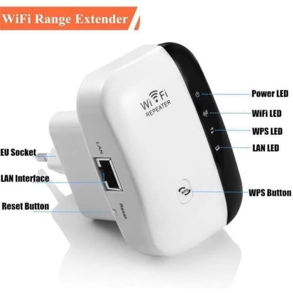 RY12218-2 PCS WiFi-förstärkare Repeater trådlös signalförstärkare WiFi-förlängare 300M WLAN 802.11n-g-b
