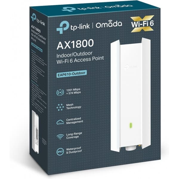 TP-LINK Omada EAP610 Inomhus/Ute Dubbelband WiFi6 Accesspunkt