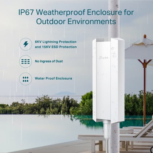 TP-LINK Omada EAP610 Inomhus/Ute Dubbelband WiFi6 Accesspunkt