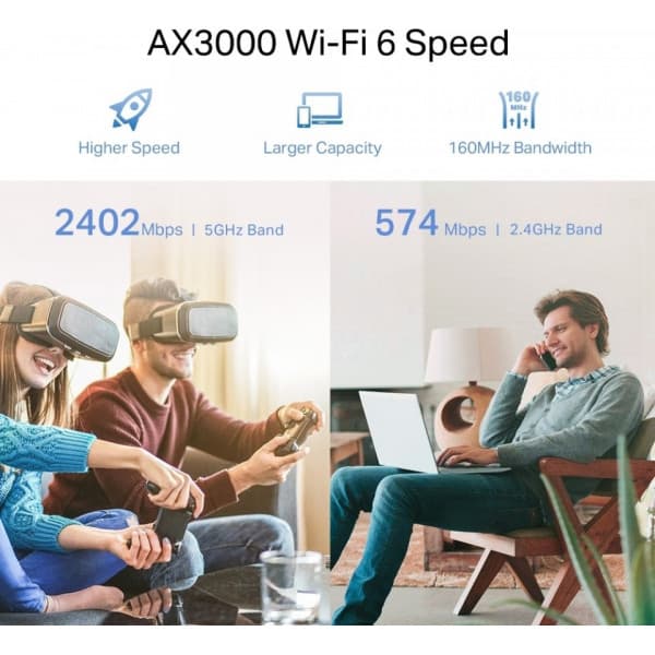 TP-LINK RE705X AX3000 Mesh Dubbelt Band WiFi6-förstärkare