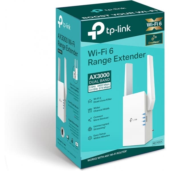 TP-LINK RE705X AX3000 Mesh Dubbelt Band WiFi6-förstärkare