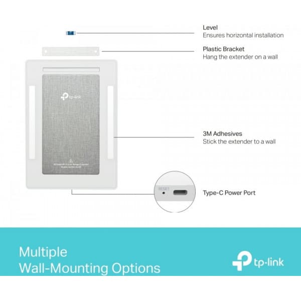 TP-LINK Archer Air E5 Dualband väggmonterad WiFi 6-förstärkare