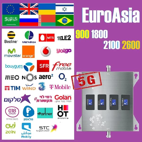 Solusignaalivahvistin, 5G-tuki, laaja taajuusalueyhteensopivuus,B7 B8 B3 B1
