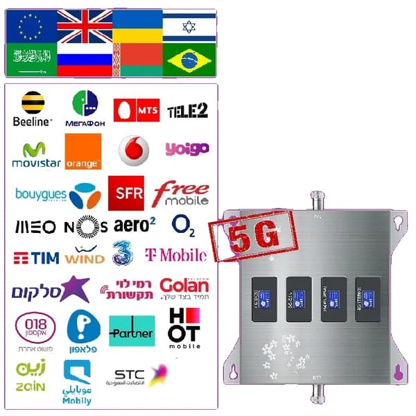 Solusignaalivahvistin, 5G-tuki, laaja taajuusalueyhteensopivuus,B7 B8 B3 B1