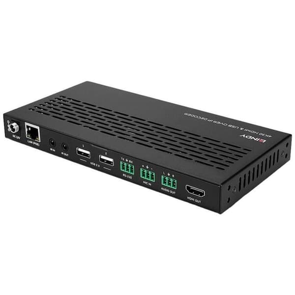 LINDY - 4K30 HDMI & USB over IP Extender - Decoder Repeater (förlängning)