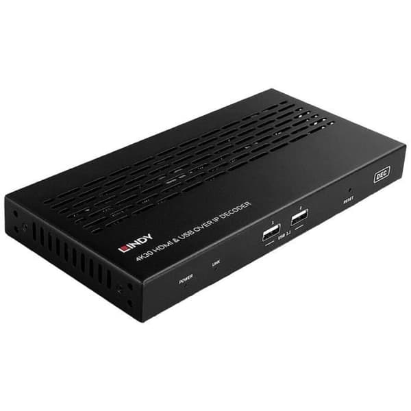 LINDY - 4K30 HDMI & USB over IP Extender - Decoder Repeater (förlängning)